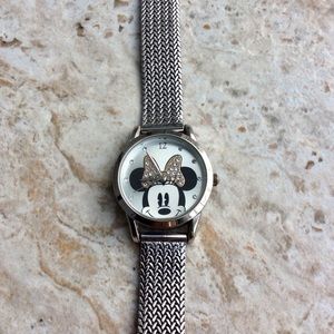 Disney Minnie Mouse Silver Metal Watch